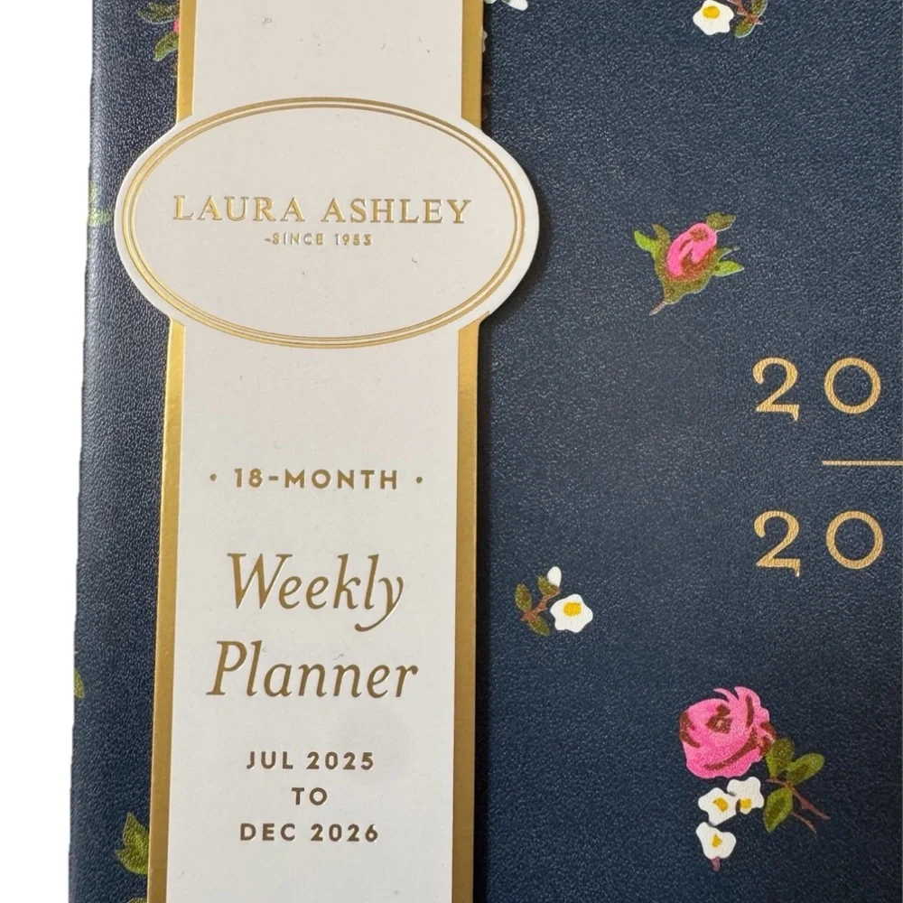 Laura Ashley 2025-2026 Agenda Planner, 18 Month, Monthly & Weekly Pages 8 x 10